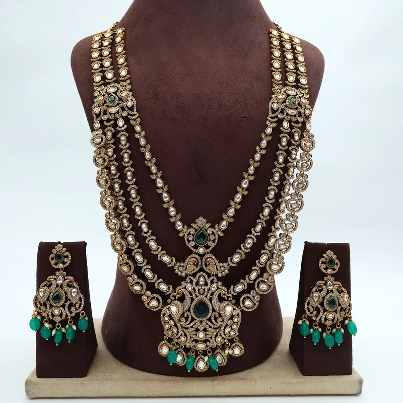 Diamond Look Victorian 4 Layer Bridal Rani Haram